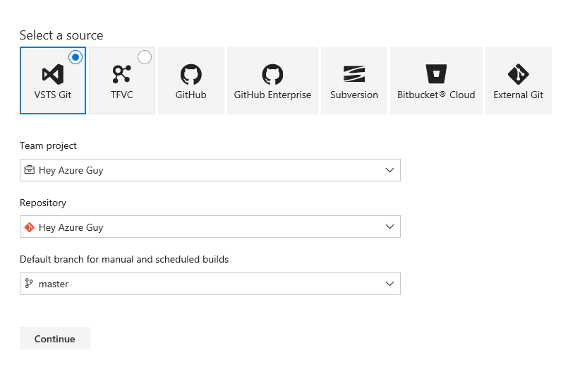 Build select source