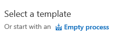 Build start empty process