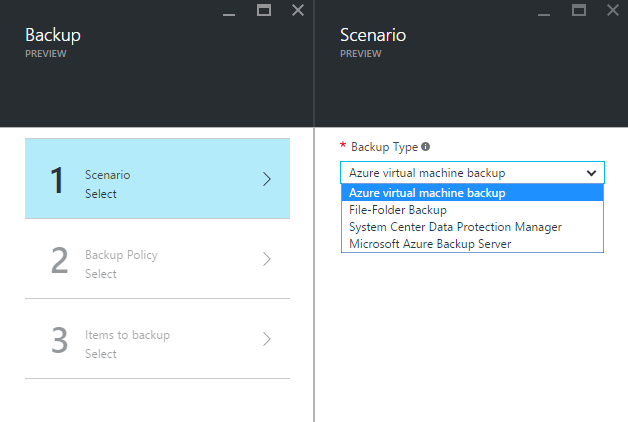 Create new backup