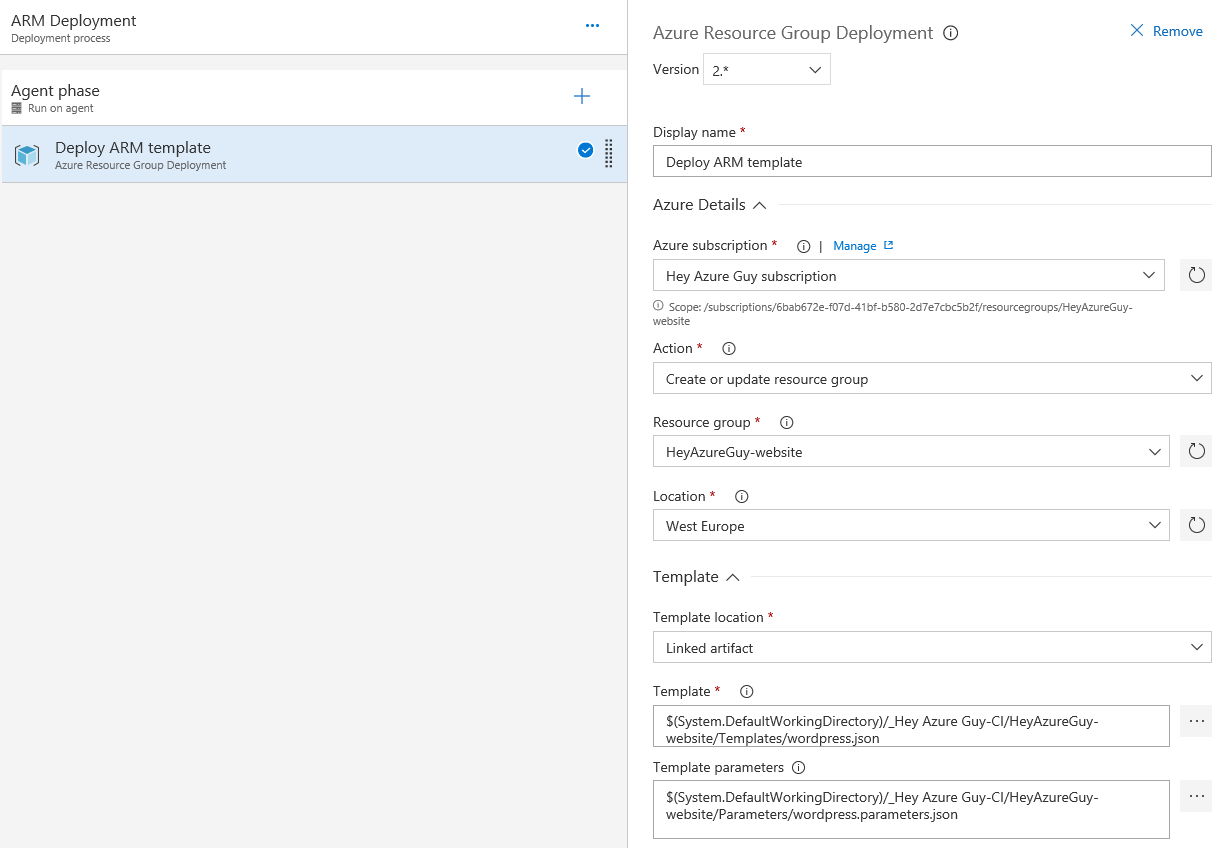 Add task to release pipeline