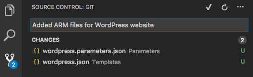 Source control from Visual Studio Code