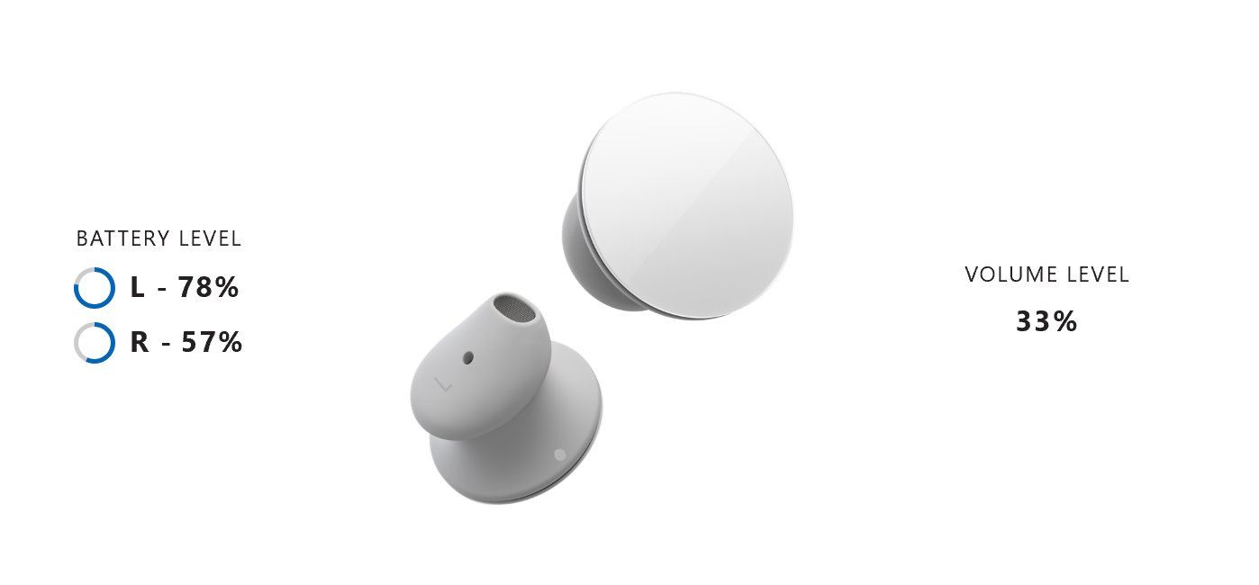 Surface Earbuds charging state