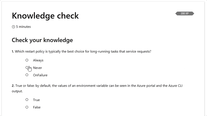 Test your knowledge in the knowledge check